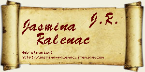 Jasmina Ralenac vizit kartica